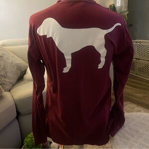 PINK long sleeve cotton tee sz XS